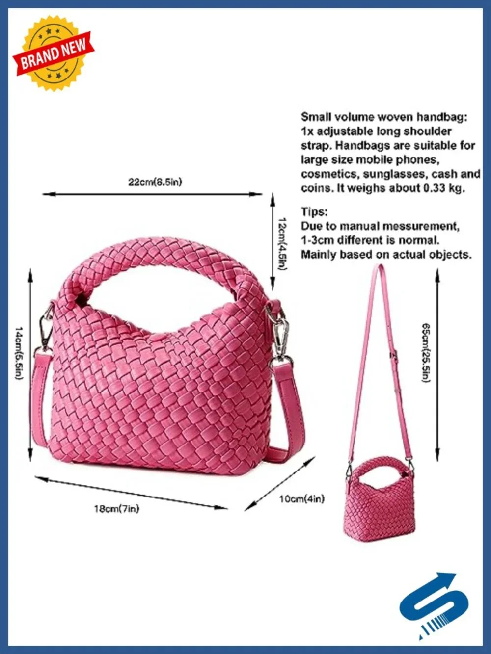Handmade Mini Hobo Tote Bag Crossbody Handbag Travel Beach